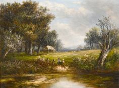 Joseph Thors (1835- 1884) Dutch, 'A Kentish Pastoral', oil on canvas, signed and with an inscription