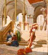 Frank William Warwick Topham (1838-1924) British, 'Preparing for the Festival' with Spanish