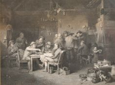 After David Wilkie, A 19th century engraving of an interior scene, 9.75