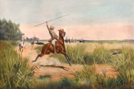 After T. Ivester Lloyd, A pair of prints of colonial hunting scenes, each 11