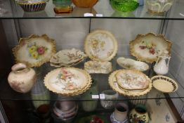 Doulton and Worcester blush ivory plates and other items.