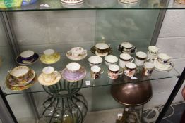 A quantity of Royal Crown Derby cups, saucers, tygs etc.