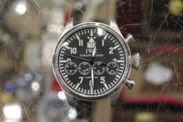 A large IWC chronometer style wristwatch.