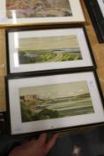 A pair of small watercolours depicting scenes from Mombasa, Kenya.