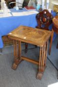 A good nest of French inlaid kingwood tables.