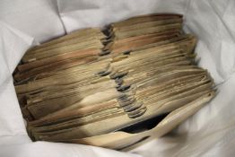 A quantity of gramophone records.