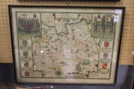 A colour map of Surrey.