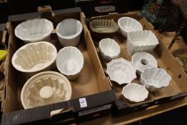 A good collection of jelly moulds.