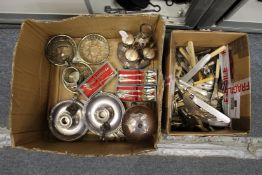 A quantity of plated wares.