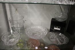 A good cut glass bowl and other items.