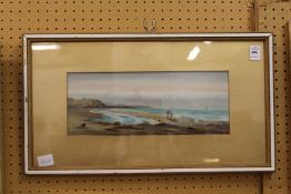 Figures in a Coastal Landscape watercolour.
