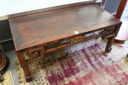 A Chinese rosewood opium table.