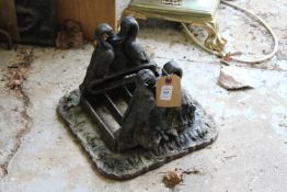 A cast iron boot scraper.