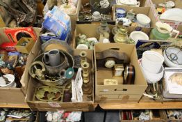 Miscellaneous collectables to include clocks, oil lamps, brassware etc.etc.