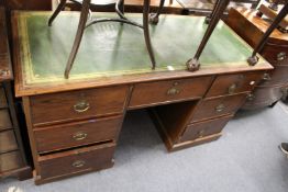 A 19th century mahogany pedestal desk.
