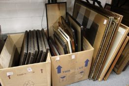 A large quantity of paintings and prints.