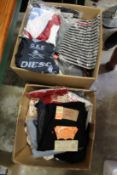 Levi jeans and other designer clothing, unused.