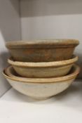 Four early Chinese bowls.