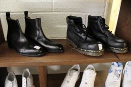 Doc Martins safety boots, size 9 and another pair of boots (unused).