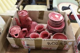 A Barnstaple coffee service, impressed with an initial.