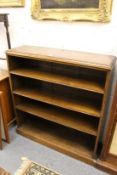 An oak open bookcase.
