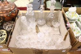 Glass decanters etc.