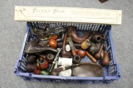 A quantity of pipes and other tobacco related items.