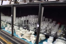 A quantity of glassware.