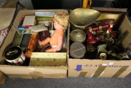 Kitchen scales and other miscellaneous items.