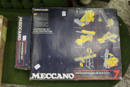 A quantity of Meccano, boxed.