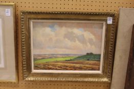 Henry Samuel Meritt Farmland and Rolling Hills oil on board, signed.