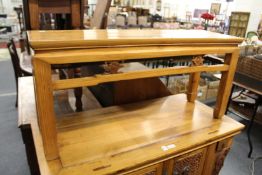 A Chinese pine low rectangular table.
