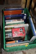 A box of books relating to art etc.