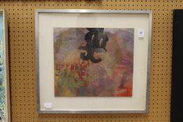 A colourful abstract, initialled and dated I. B. '72.