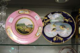 Two decorative cabinet plates.