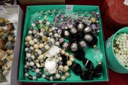 A quantity of chunky bead necklaces.