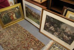 Three large colour prints, one after Munnings.