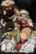 Various dolls.