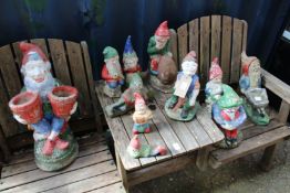 A quantity of garden gnomes.