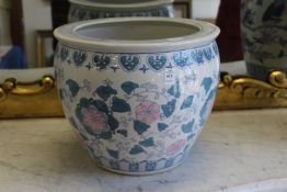 A Chinese floral decorated jardiniere.