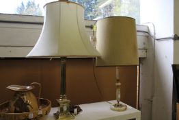 Two table lamps.