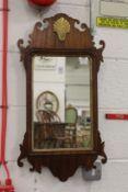 A Georgian style mahogany fretwork framed wall mirror.