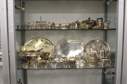A large quantity of plated items.