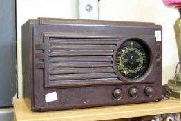 A Bakelite radio.