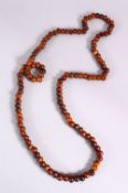 A LARGE SET OF 19TH CENTURY CHINESE TIBETAN MALA RHINO HORN BEAD NECKLACE, comprising of 123