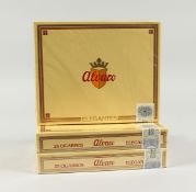 THREE BOXES OF 25 ALVARO CIGAR ELEGANTES.