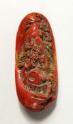 CHINESE CARVED PEBBLE 4ins.