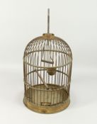 A BRASS BIRDCAGE 16ins high