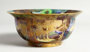 A WEDGWOOD FAIRYLAND LUSTRE BOWL by Daisy Makeig-Jones Circa 1925, No. Z4968 7.5ins diameter, 3.5ins