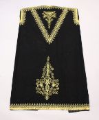 A LARGE HAND MADE ADONIS VELVET CLOAK, made in Lebanon. 5ft long, 3ft wide.